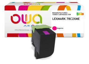 K18532OW (78C2XME) Toner OWA Magenta compatible LEXMARK CX 522, CS 521 notamment, haute capacité 5000 pages, garanti à vie