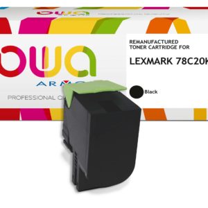 K18534OW Toner OWA Noir compatible LEXMARK CX 522, CS 521 notamment, (78C20K0) capacité 2000 pages, garanti à vie