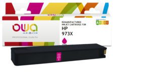 K20711OW équivalent HP 973X cartouche d'encre magenta OWA remanufacturée, rendement 8.500 pages, ISO/IEC 24711, garantie à vie