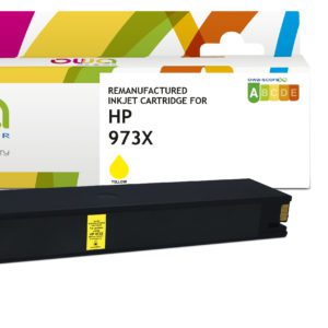 K20712OW équivalent HP 973X cartouche d'encre jaune OWA remanufacturée, rendement 8.500 pages, ISO/IEC 24711, garantie à vie