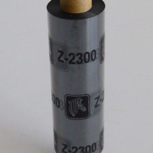 02300GS08407 2300 WAX, carton de 12 rouleaux cire de transfert thermique noir original de marque ZEBRA, 84mm x 74 m, mandrin 12,7 mm