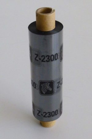 02300GS08407 2300 WAX, carton de 12 rouleaux cire de transfert thermique noir original de marque ZEBRA, 84mm x 74 m, mandrin 12,7 mm