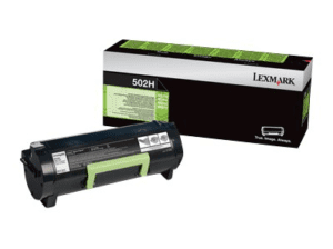 Lexmark 502H toner noir original 5000 pages (5%) compatible avec : MS310d, MS310dn, MS410d, MS410dn, MS510dn, MS610dn, MS610de, MS610dte. LRP.