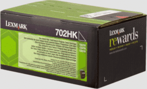 Lexmark 702HK Toner noir original, rendement 4000 pages (5%) compatible avec les imprimantes : CS310n, CS310dn, CS410n, CS410dn, CS410dtn, CS510de, CS510dte.