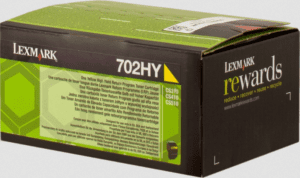 Lexmark 702HY Toner jaune original rendement 3000 pages (5%) compatible avec : CS310n, CS310dn, CS410n, CS410dn, CS410dtn, CS510de, CS510dte