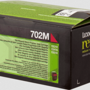 Lexmark 702M Toner Magenta original, rendement 1000 pages compatible avec les imprimantes : CS310n, CS310dn, CS410n, CS410dn, CS410dtn, CS510de, CS510dte