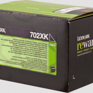 Lexmark 702XK Toner noir original rendement 8000 pages (à 5% de remplissage) compatible avec les imprimantes : CS510de, CS510dte