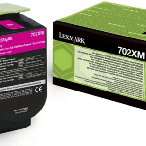 Lexmark 702XM Toner magenta original rendement 4000 pages (à 5%) compatible avec les imprimantes : CS510de, CS510dte. Programme LRP.