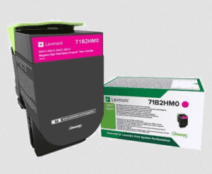 Lexmark 71B2HM0 Toner Magenta original rendement 3500 pages (5%) compatible avec les imprimantes : CS417dn, CS517de, CX417de, CX517de.