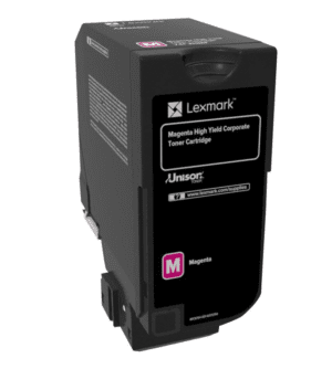 Lexmark 74C2HME Toner magenta original rendement 12.000 pages (5%) compatible avec les imprimantes : CS725de, CS725dte.