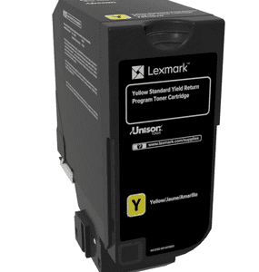 Lexmark 74C2SY0 Toner jaune original rendement 7000 pages (5%) convient aux imprimantes : CS720de, CS720dte, CS725de, CS725dte, CX725de, CX725dhe, CX725dthe.