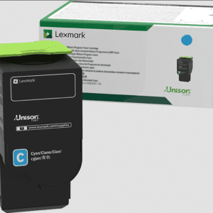 Lexmark 78C20C0 Toner cyan original rendement 1400 pages (5%) compatible avec : CX622ade CX625ade CX625adhe CX522ade CX421adn CS421dn CS521dn CS622de