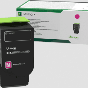Lexmark 78C20M0 Toner magenta original rendement 1400 pages (5%) compatible avec : CX622ade, CX625ade, CX625adhe, CX522ade, CX421adn, CS421dn, CS521dn, CS622de,