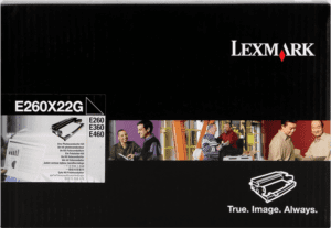 Lexmark E260X22G tambour d'imagerie original, permet d'imprimer jusqu'à 30.000 pages convient pour : X264, X363, X364, X264dn, X363dn, X364dn, X364dw,