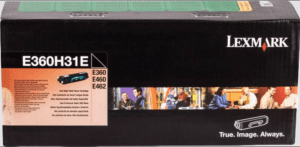 Lexmark E360H11E Toner noir original, rendement 9000 pages (5%) compatible avec les imprimantes : E360d, E360dn, E460dn, E460dw, E462dtn