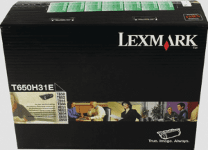 Lexmark T650H31E toner noir original rendement 25000 pages (5%) compatible avec : T650dn, T650dtn, T650n, T652dn, T652dtn, T652n, T654dn, T654dtn, T654n