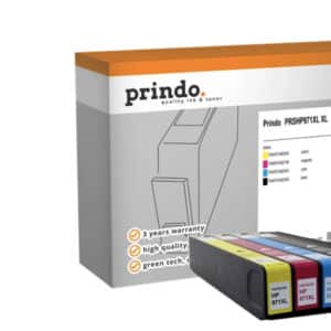 Multipack HP 971 XL Prindo hp 970 & 971 xl rendement 6600 pages, convient pour HP OfficeJet Pro X Series, couleur noir, magenta ,cyan et jaune