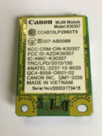 K30357, QM7-3166 carte CANON WiFi LAN testée et reconditionnée pour Canon MG2950S notamment. Garantie 1 an