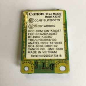 K30357, QM7-3166 carte CANON WiFi LAN testée et reconditionnée pour Canon MG2950S notamment. Garantie 1 an