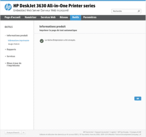 Serveur web intégré HP Deskjet 3630 AIO